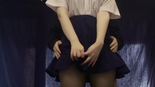 SECTION a SHY JAPANESE SCHOOLGIRL AFTER STUDY AND MASTURBATE HER PUSSY