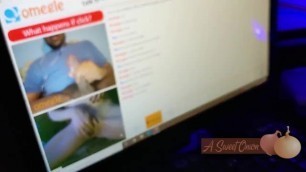 Wife Plays on Omegle with Stranger until he Cums