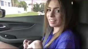 Lucky Stepbrother Fucks Hard his Naughty Stepsis in the Car