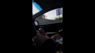 Public Flash Dick in Car, Cum