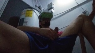 Jerking off Solo while Wearing VR Headset Watching Gay Porn.