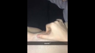 Young Amatuer Snapchat Girl Rubbing her Pussy