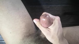 Stroking Cock with my Hand an Lube to Cum