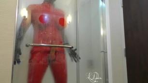 Shower Play Cum - Latex Chastity Clean up PREVIEW