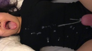 Covering my Gf's Clothes in Cum