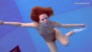 Matrosova hot ginger pussy in the pool