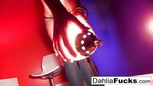 Sexy Dahlia plays with her favorite sex toy