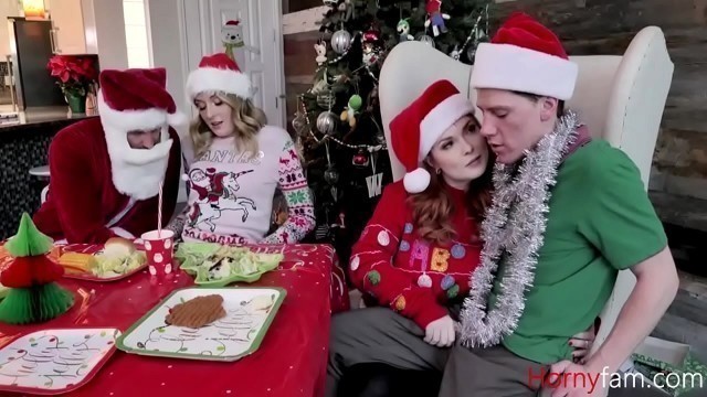 Family Christmas Orgy- Charlotte Sins & Summer Hart