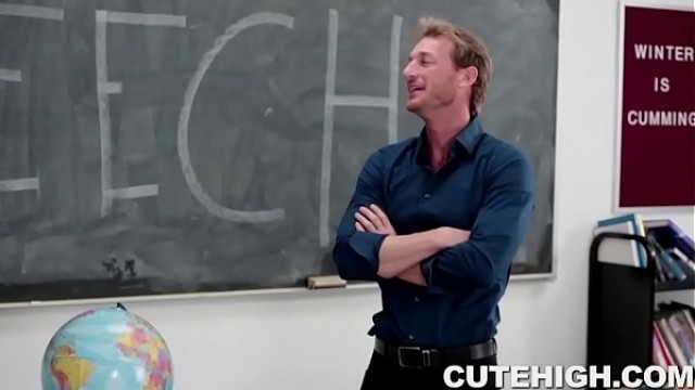 Pretty Brunette Fucks Speech Teacher